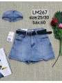 Spódnica krótka jeansowa damska ,size 25-30, paczka 12szt,