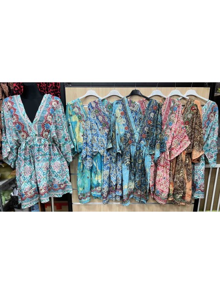 Sukienki  jedwad damskie , size UNI paczka 12szt,mix kolor