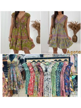 Sukienki  jedwad damskie , size UNI paczka 10szt,mix kolor