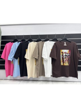 Bluzki damskie wlolskie,size uni ,paczka 6szt, mix kolor