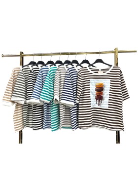 Bluzki damskie wlolskie,size uni ,paczka 6szt, mix kolor