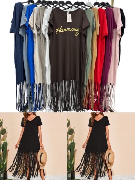Sukienki damskie wlolskie,size uni ,paczka 6szt, mix kolor