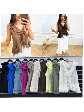 Bluzki damskie wlolskie,size uni ,paczka 6szt, mix kolor