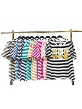 Bluzki damskie wlolskie,size uni ,paczka 6szt, mix kolor