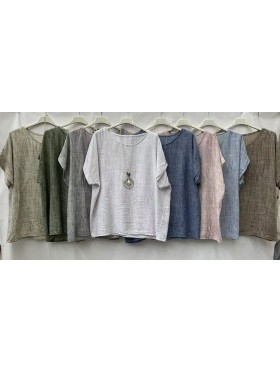 Bluzki damskie wlolskie,size uni ,paczka 6szt, mix kolor