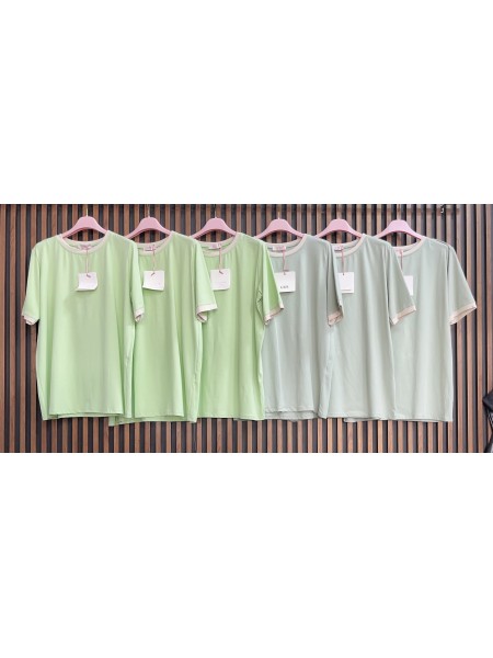 Bluzki damskie wlolskie,size uni ,paczka 6szt, mix kolor