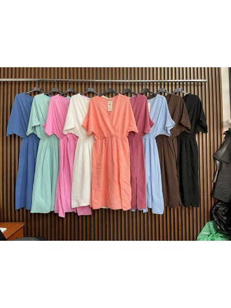 Sukienki damskie wlolskie,size uni ,paczka 6szt, mix kolor