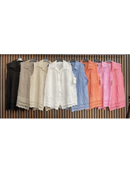 Bluzki damskie wlolskie,size uni ,paczka 6szt, mix kolor