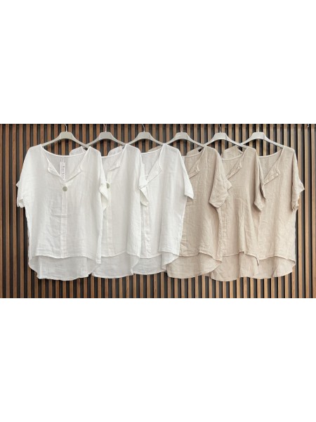 Bluzki damskie wlolskie,size uni ,paczka 6szt, mix kolor