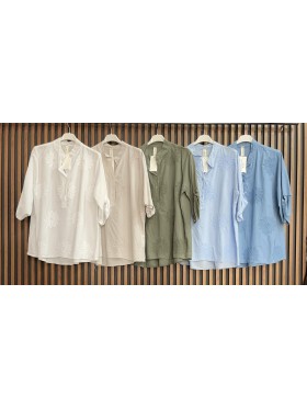 Bluzki damskie wlolskie,size uni ,paczka 6szt, mix kolor
