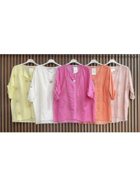 Bluzki damskie wlolskie,size uni ,paczka 6szt, mix kolor