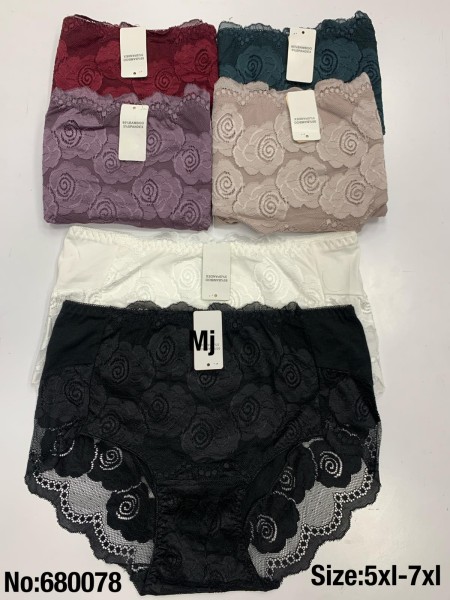 Majtki damskie, size 5-7xl paczka 24szt ,mix kolor