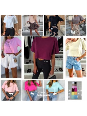 Bluzki damskie polskie,size uni,paczka 6szt, mix kolor