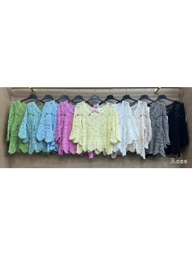 Bluzki damskie wlolskie,size uni ,paczka 6szt, mix kolor