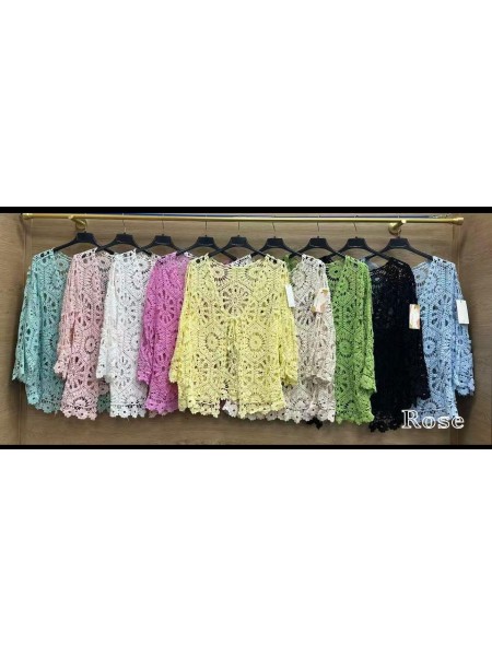 Bluzki damskie wlolskie,size uni ,paczka 6szt, mix kolor