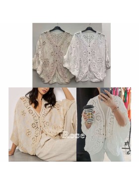 Bluzki damskie wlolskie,size uni ,paczka 6szt, mix kolor