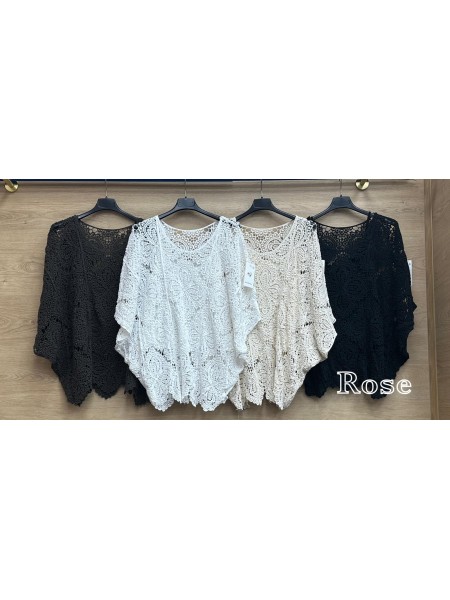 Bluzki damskie wlolskie,size uni ,paczka 6szt, mix kolor