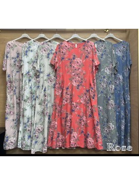 Sukienki damskie wlolskie,size uni ,paczka 6szt, mix kolor