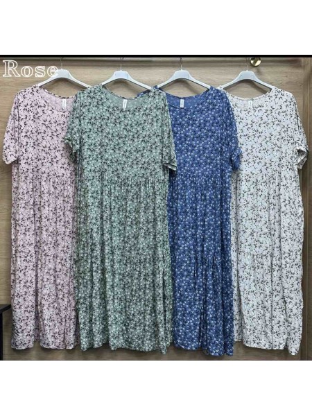 Sukienki damskie wlolskie,size uni ,paczka 6szt, mix kolor