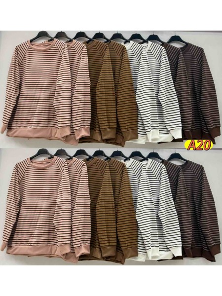 Bluzki damskie wlolskie,size uni ,paczka 6szt, mix kolor