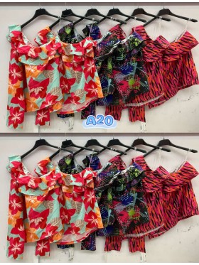 Bluzki damskie wlolskie,size uni ,paczka 6szt, mix kolor