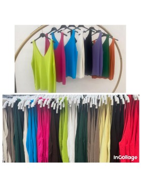 Bluzki damskie wlolskie,size uni ,paczka 6szt, mix kolor