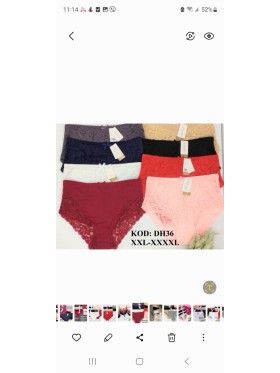 Majtki damskie, size 2-4xl paczka 24szt ,mix kolor