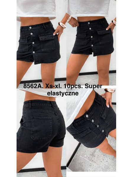 Spódnica krótka jeansowa damska ,size XS-XL, paczka 10szt,