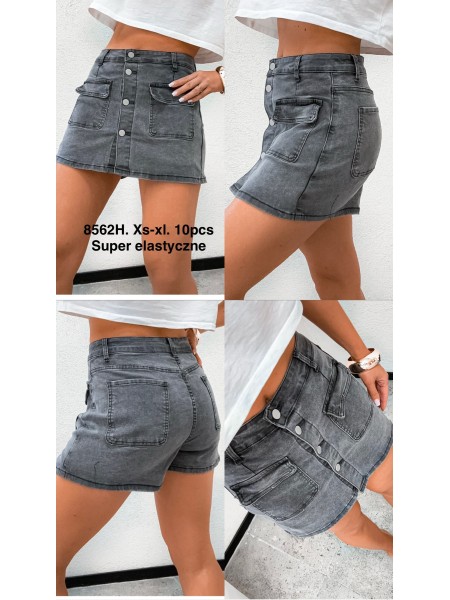 Spódnica krótka jeansowa damska ,size XS-XL, paczka 10szt,