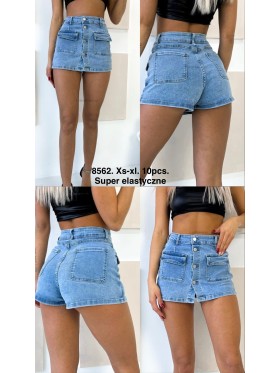 Spódnica krótka jeansowa damska ,size XS-XL, paczka 10szt,