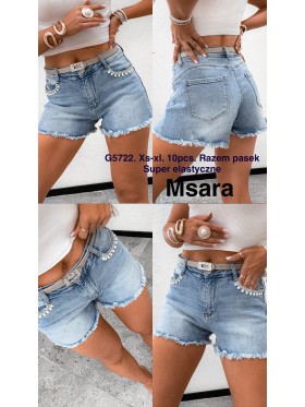 Spodenki jeansowe damskie M'sara, size XS-XL paczka 10szt,