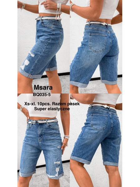 Spodenki jeansowe damskie M'sara, size XS-XL paczka 10szt,