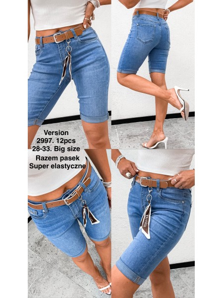 Spodenki jeansowe damskie , size 28-33 paczka 12szt,