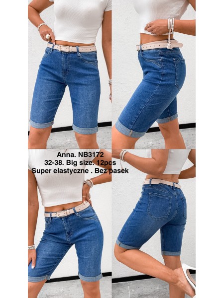 Spodenki jeansowe damskie , size 32-38paczka 12szt,