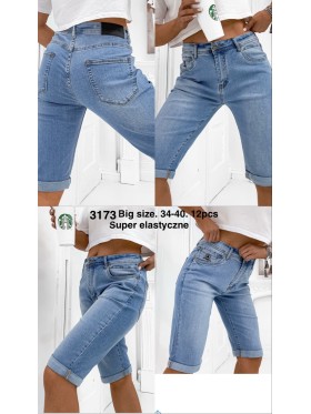 Spodenki jeansowe damskie , size 34-40 paczka 12szt,