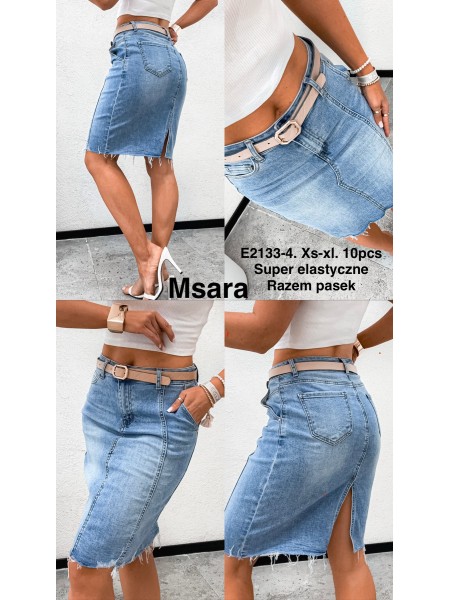 Spódnica krótka jeansowa damska M'sara,size XS-XL, paczka 10szt,