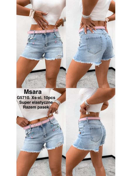Spodenki jeansowe damskie M'sara, size XS-XL paczka 10szt,