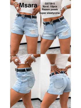 Spodenki jeansowe damskie M'sara, size XS-XL paczka 10szt,
