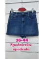 Spódnica krótka jeansowa damska ,size 36-44, paczka 10szt,