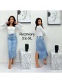 Spódnica długa jeansowa damska ,size XS-XL, paczka 10szt,