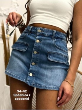 Spódnica krótka jeansowa damska ,size 34-42, paczka 10szt,