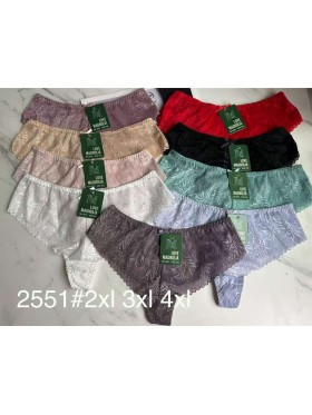 Majtki damskie, size 2-4xl paczka 24szt ,mix kolor