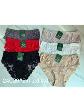 Majtki damskie, size 2-4xl paczka 24szt ,mix kolor