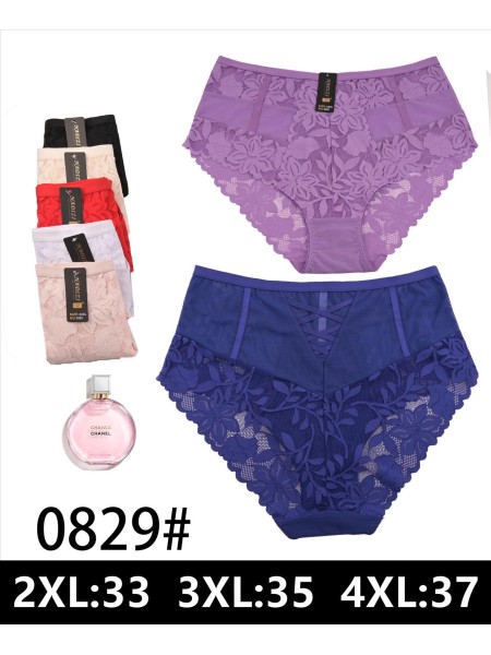 Majtki damskie, size 2-4xl paczka 24szt ,mix kolor