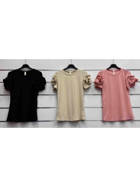 Bluzki damskie wloskie, Size uni ,paczka 6szt,mix kolor