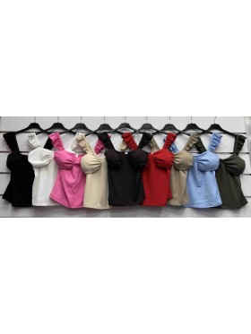 Bluzki damskie wloskie, Size uni ,paczka 6szt,mix kolor