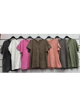 Bluzki damskie wloskie, Size uni ,paczka 6szt,mix kolor