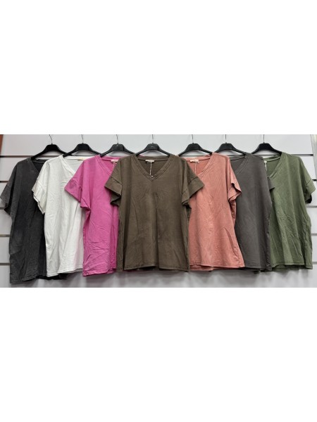 Bluzki damskie wloskie, Size uni ,paczka 6szt,mix kolor