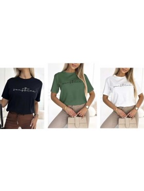 Bluzki damskie Włoskie , Size uni,paczka 6szt,mix kolor