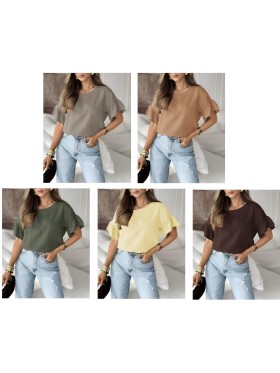 Bluzki damskie Włoskie , Size uni,paczka 6szt,mix kolor